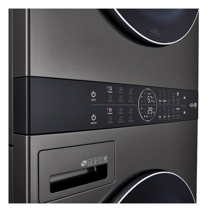 LG Washer & Dryer Set with Stackable 4.5 Cubic Feet Smart Front Load